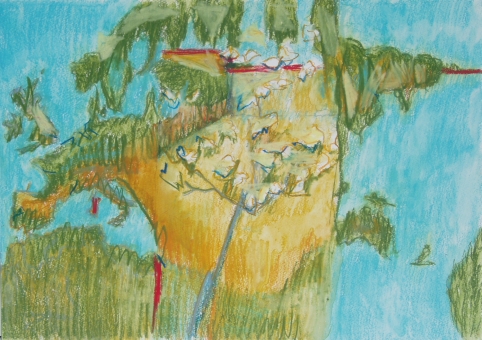 ...: die Nordhalbkugel um ihn ..., 2009, 36 x 48 cm die Nordhalbkugel um ihn