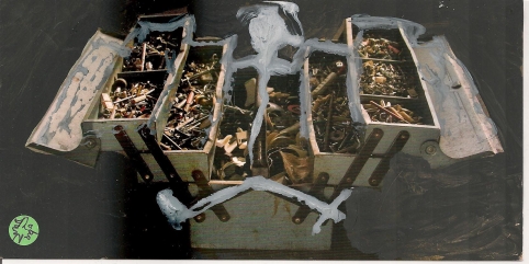 Kunstrecycling 3.3.2011, 10 cm x 21 cm oel/acrylbilder